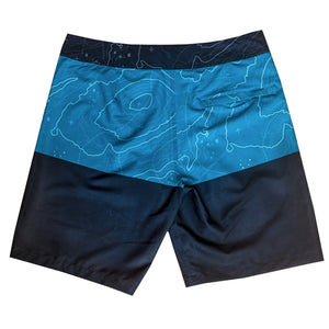 Surf Station Signal 19" Men's Boardshorts - Black/Aerial Teal