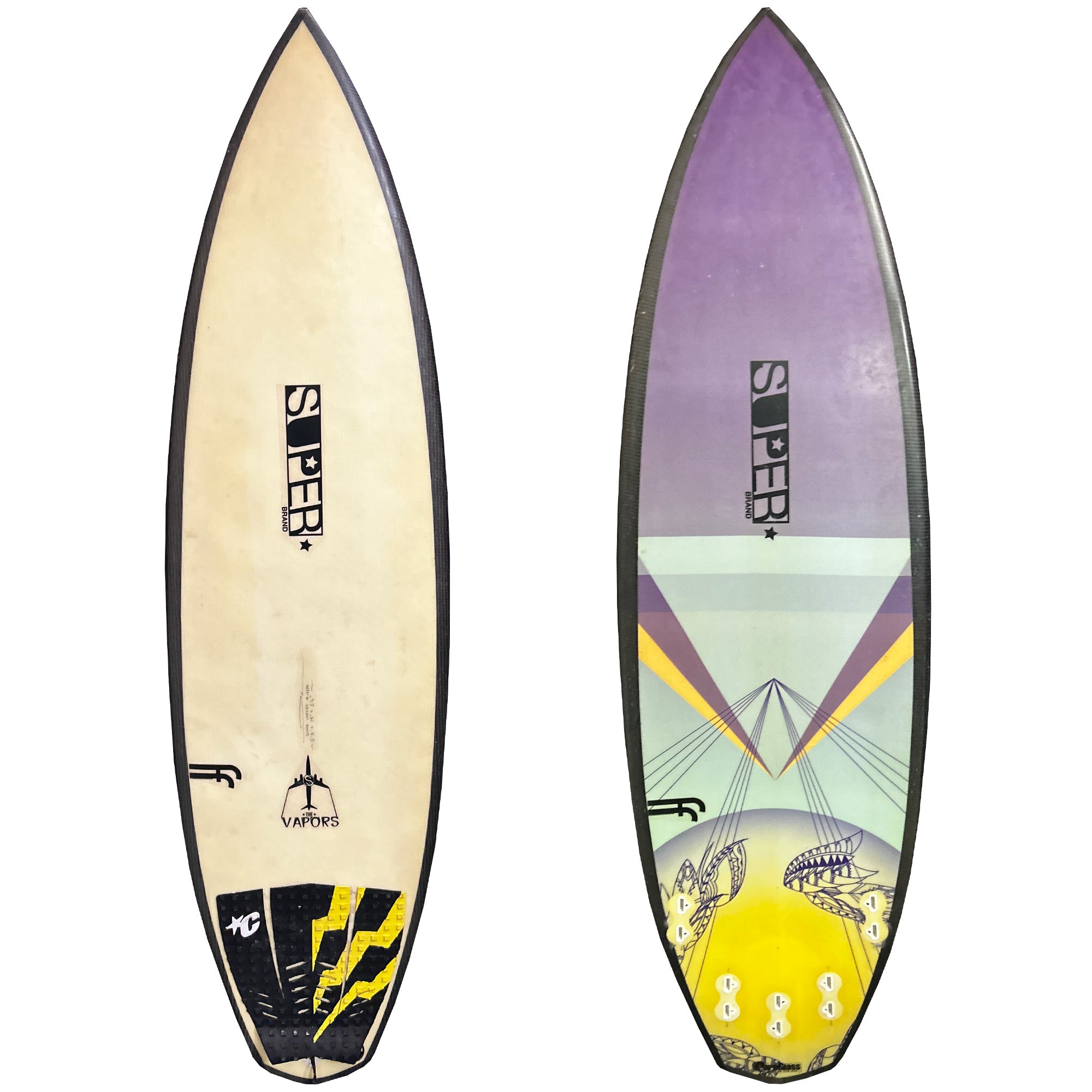 Super Brand The Vapers 5'8 Used Surfboard - FCS II