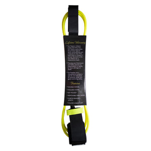 Surf Station Signature Series 6' Surfboard Leash - Yellow