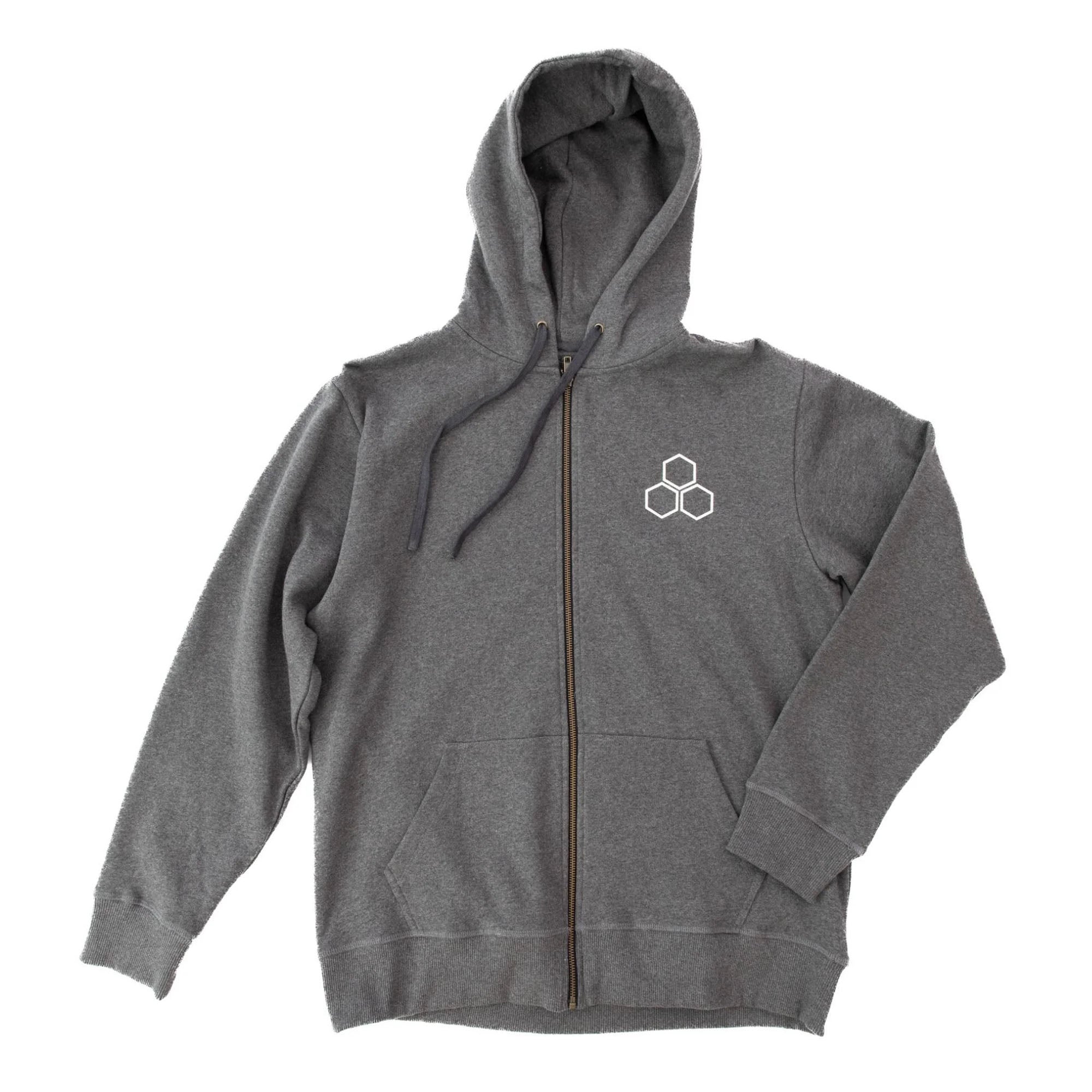 Channel Islands OG Flag Men's Zip-Up Hoodie - Heather Grey