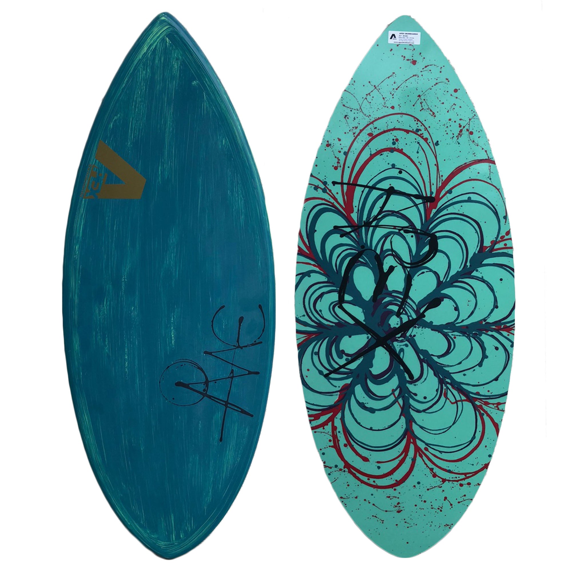 Apex AVAC 51" Skimboard - Teal/Gold