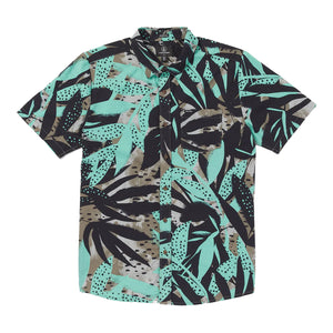 Volcom Waterside Floral Men's S/S Dress Shirt - Dusty Aqua