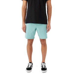 O'Neill Reserve Heather Elastic Waist 18" Men's Hybrid Walkshorts - Aqua