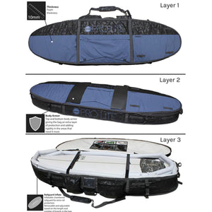 Pro-Lite Armored Finless Coffin Travel 3/4 Board Bag