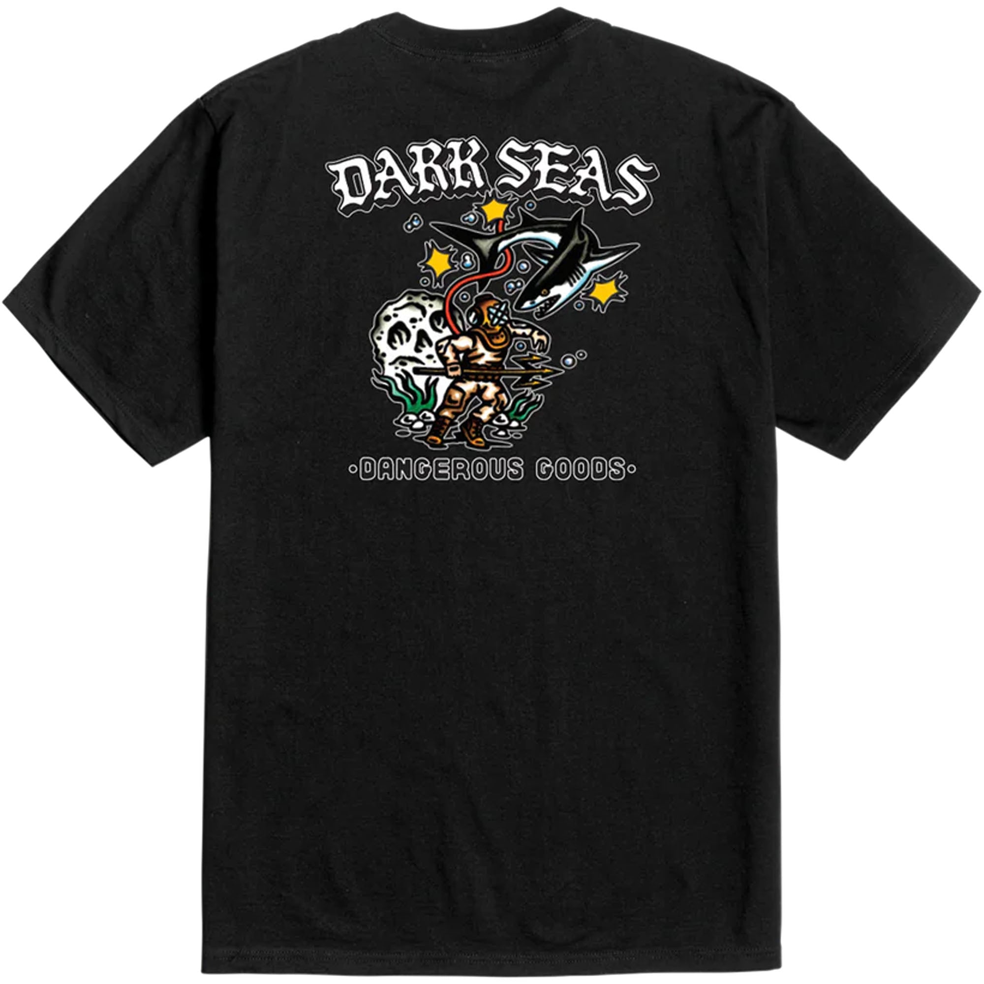 Dark Seas Aqualung Stock Men's S/S T-Shirt - Black