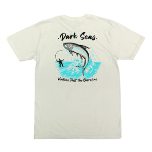 Dark Seas Hook Line Pigment Men's S/S T-Shirt - Antique White