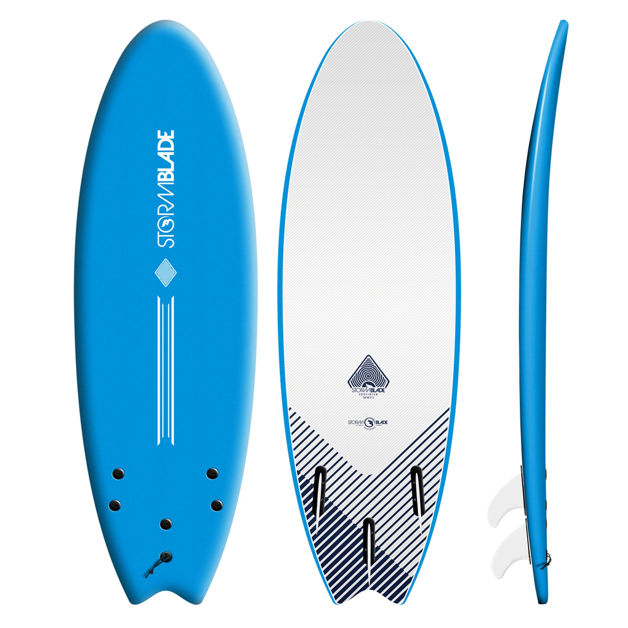 Storm Blade Swallow 6'6 Soft Surfboard - Azure Blue