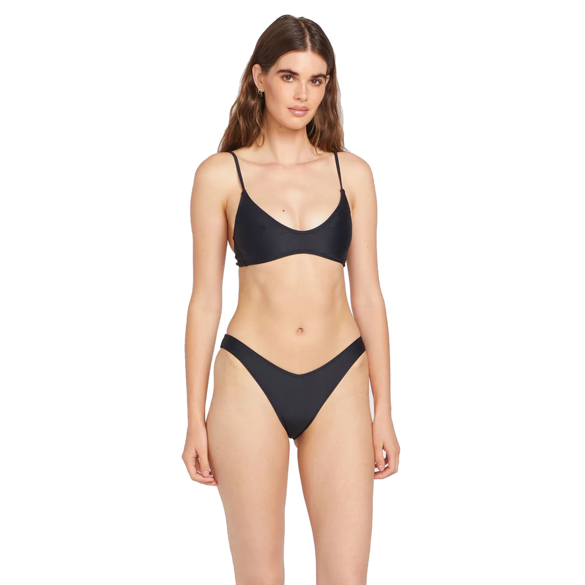 Volcom Simply Solid V Women's Bikini Bottoms - Black