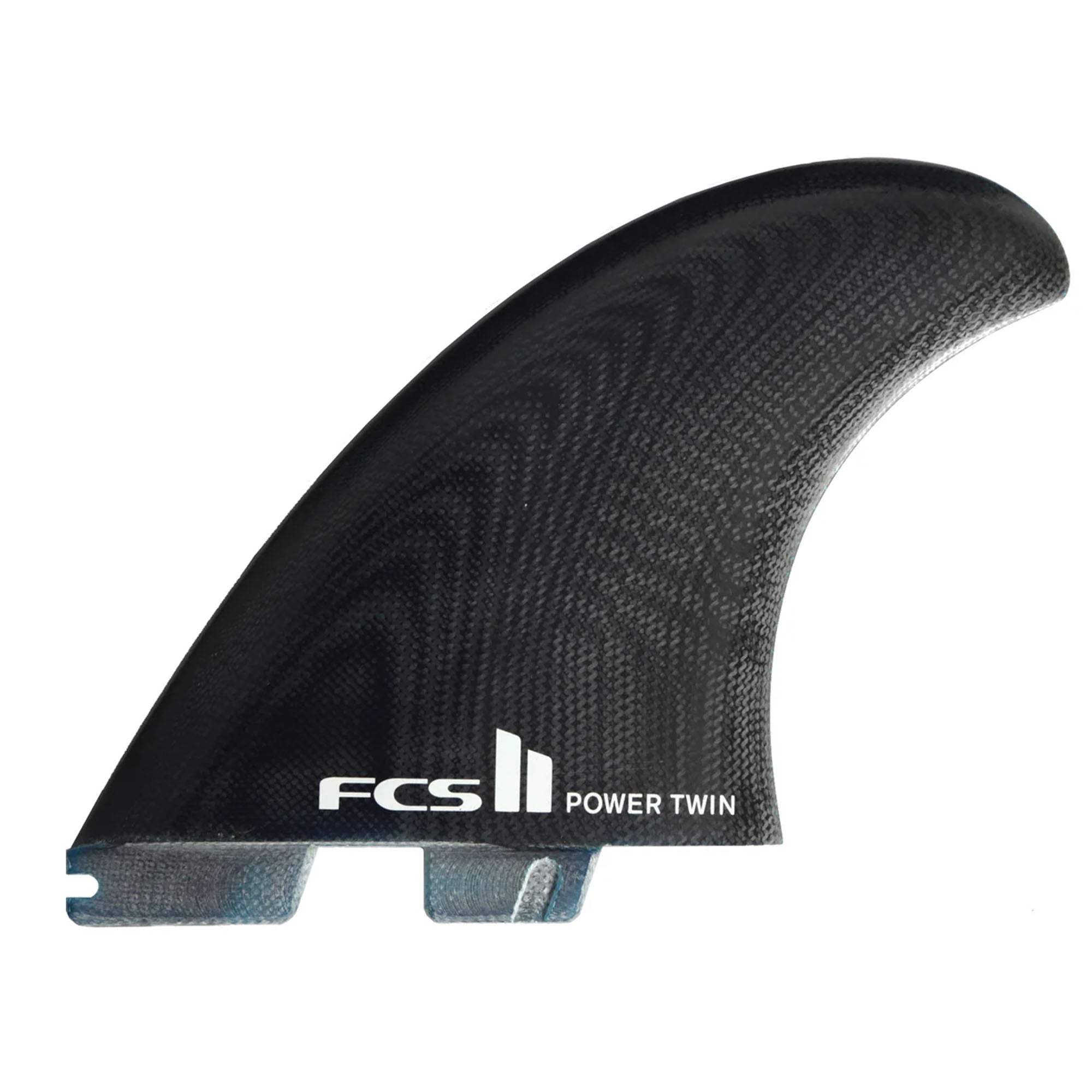 FCS II Power Stabilizer 2+1 Twin Surfboard Fins - Black