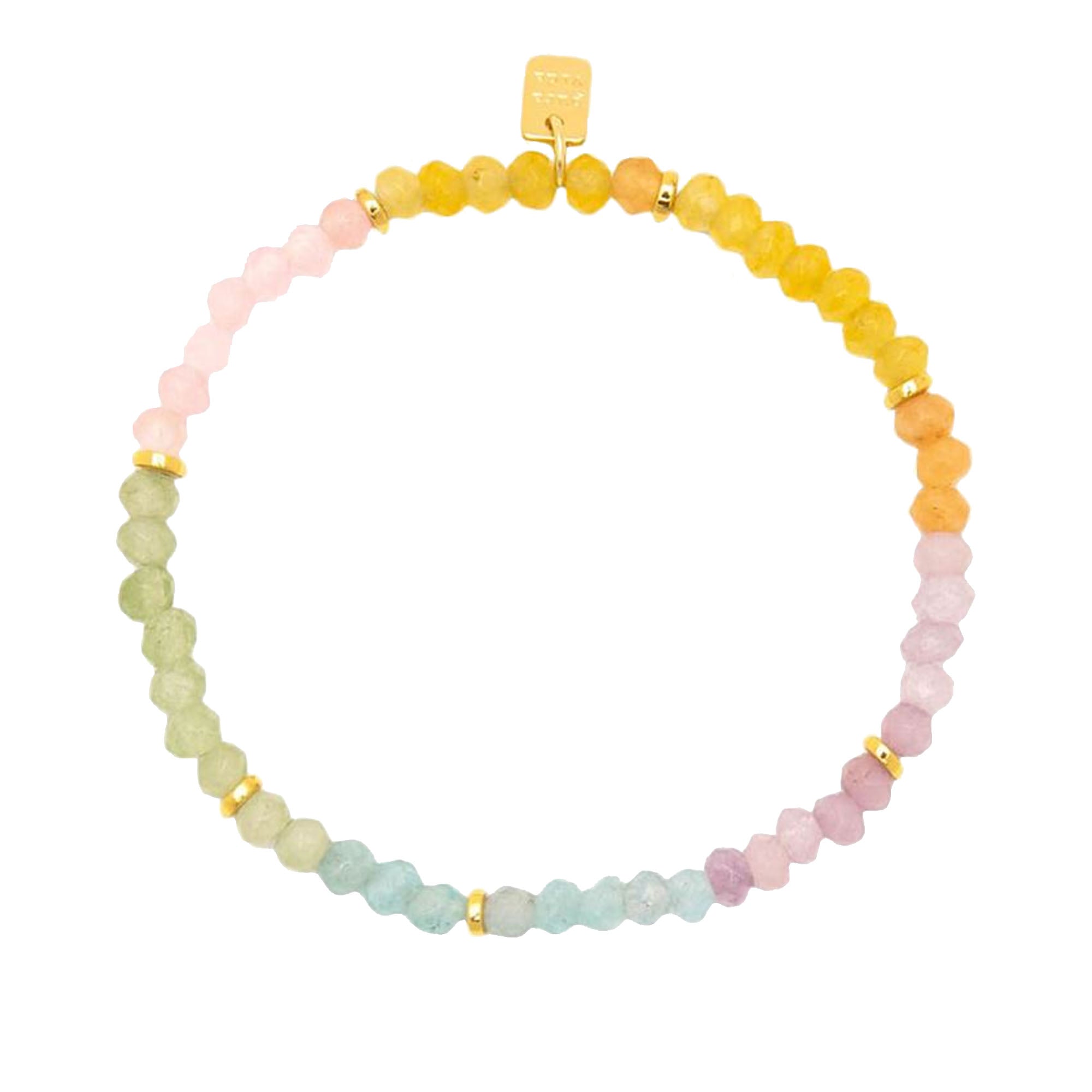 Pura Vida Ombre Rainbow Bead Stretch Bracelet