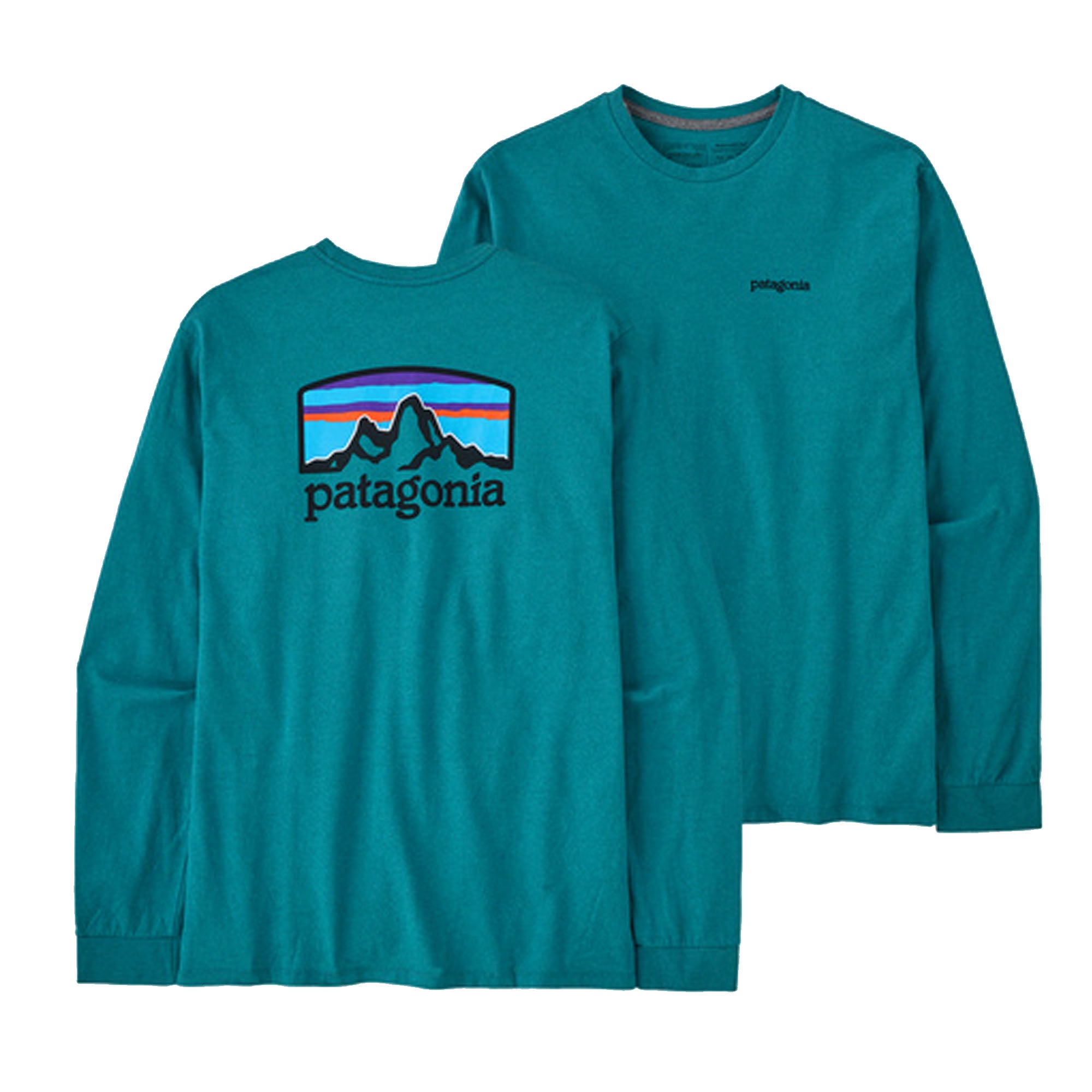 Patagonia Fitz Roy Horizons Responsibili-Tee Men's L/S Shirt - Belay Blue