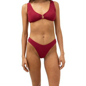 Rhythm Avoca Holiday Women's Bikini Bottoms - Berry