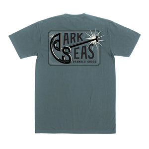 Dark Seas Branding Iron Pigment Men's S/S T-Shirt - Bluefin