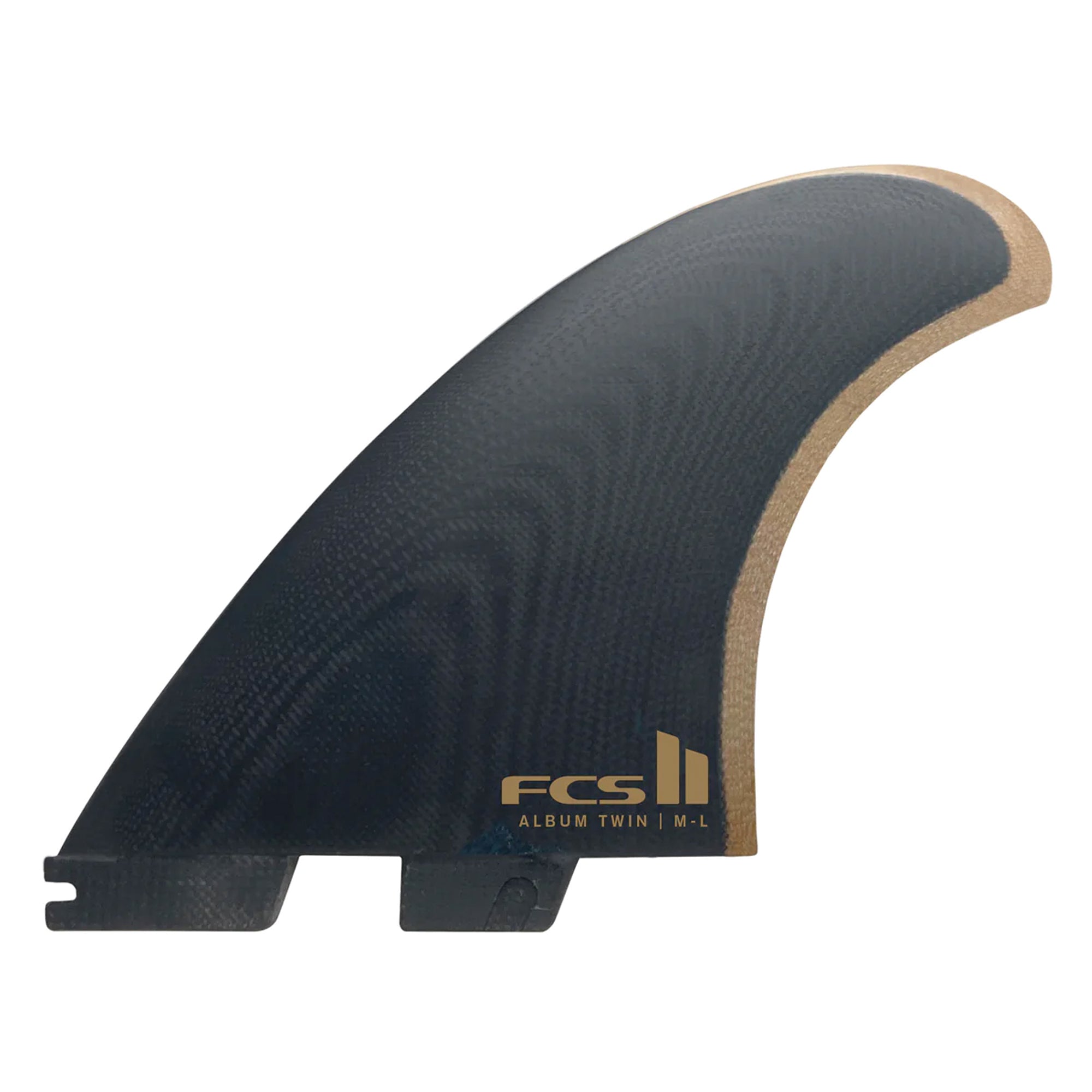 FCS II Album 2+1 Performance Glass Surfboard Fins - Medium/Black