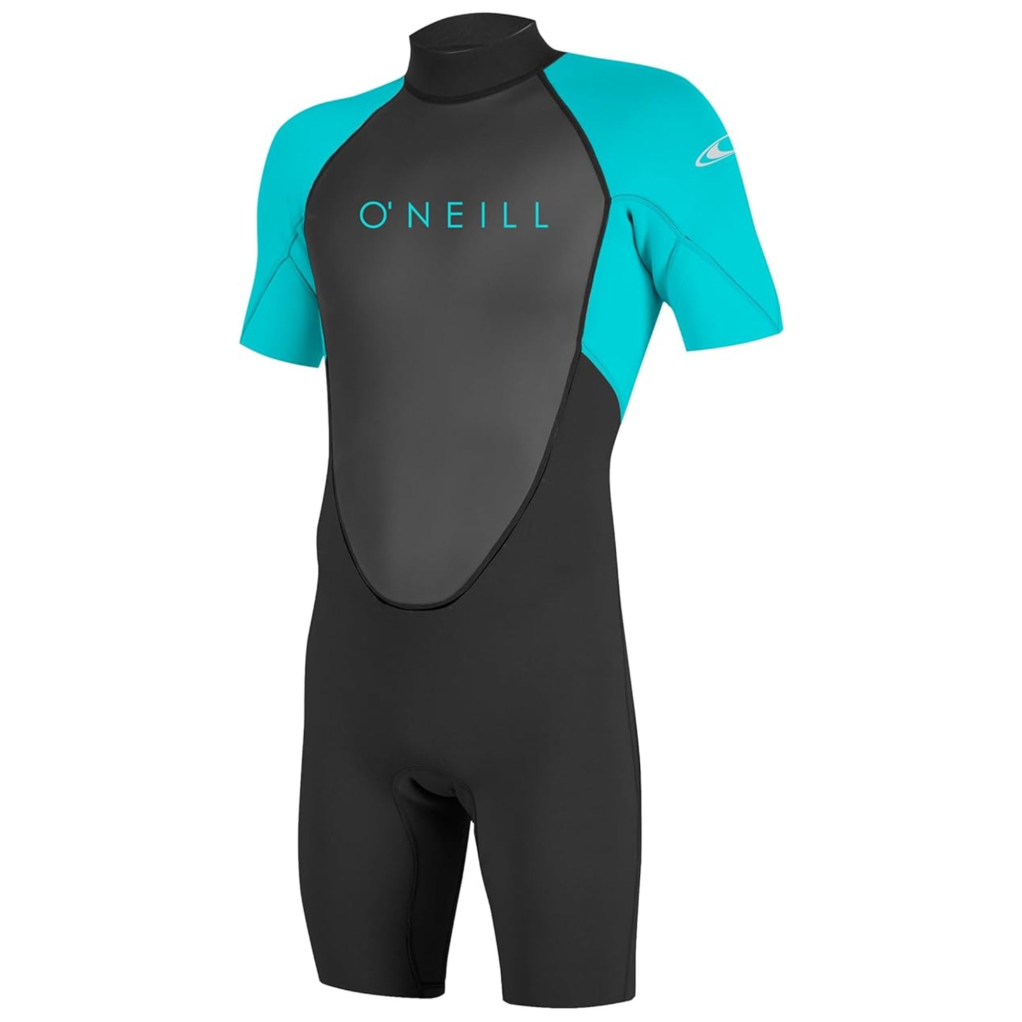 O'Neill Reactor II 2mm Back-Zip S/S Youth Boys Spring Wetsuit - Black/Light Aqua