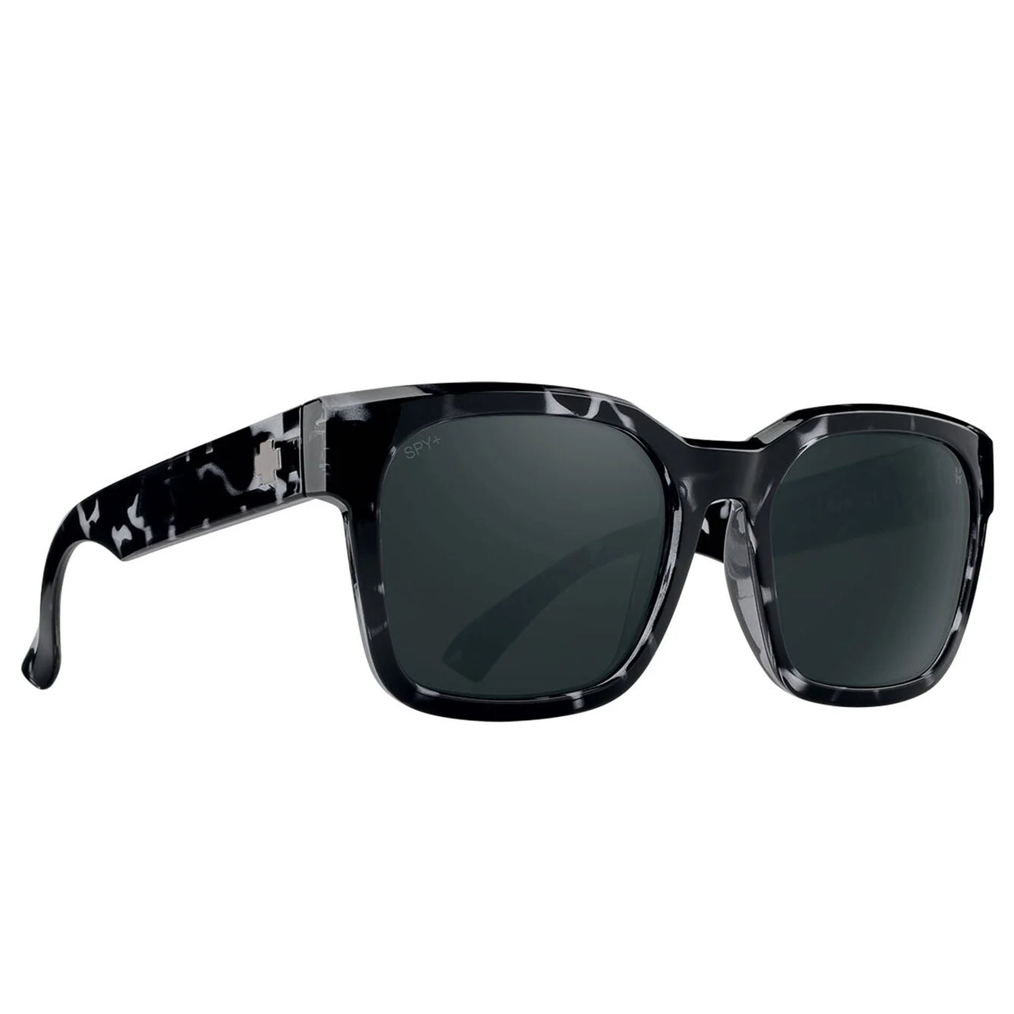 Spy Desa Women's Sunglasses - Black Marble Tortoise/Happy Gray Green Black Mirror