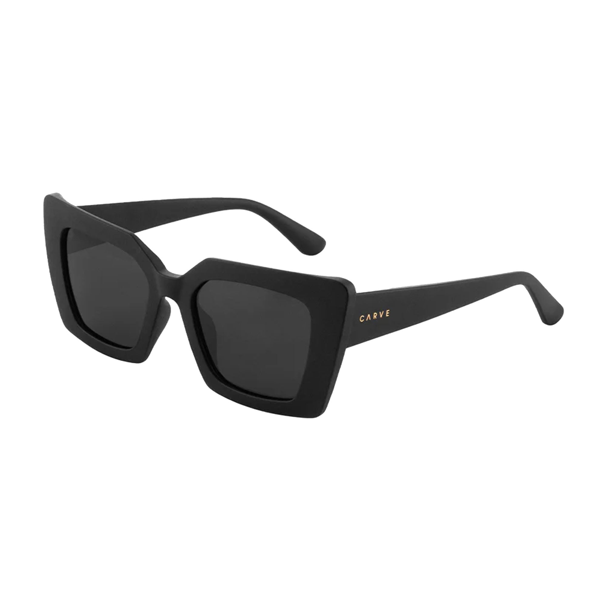 Carve Finley Women's Sunglasses - Matte Black/Dark Grey Injected Polarized