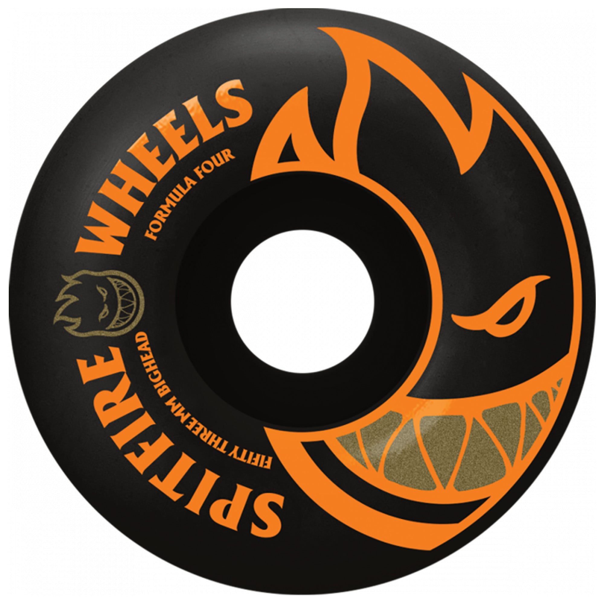 Spitfire F4 99a Classic Bighead 53mm Skateboard Wheels - Black Orange