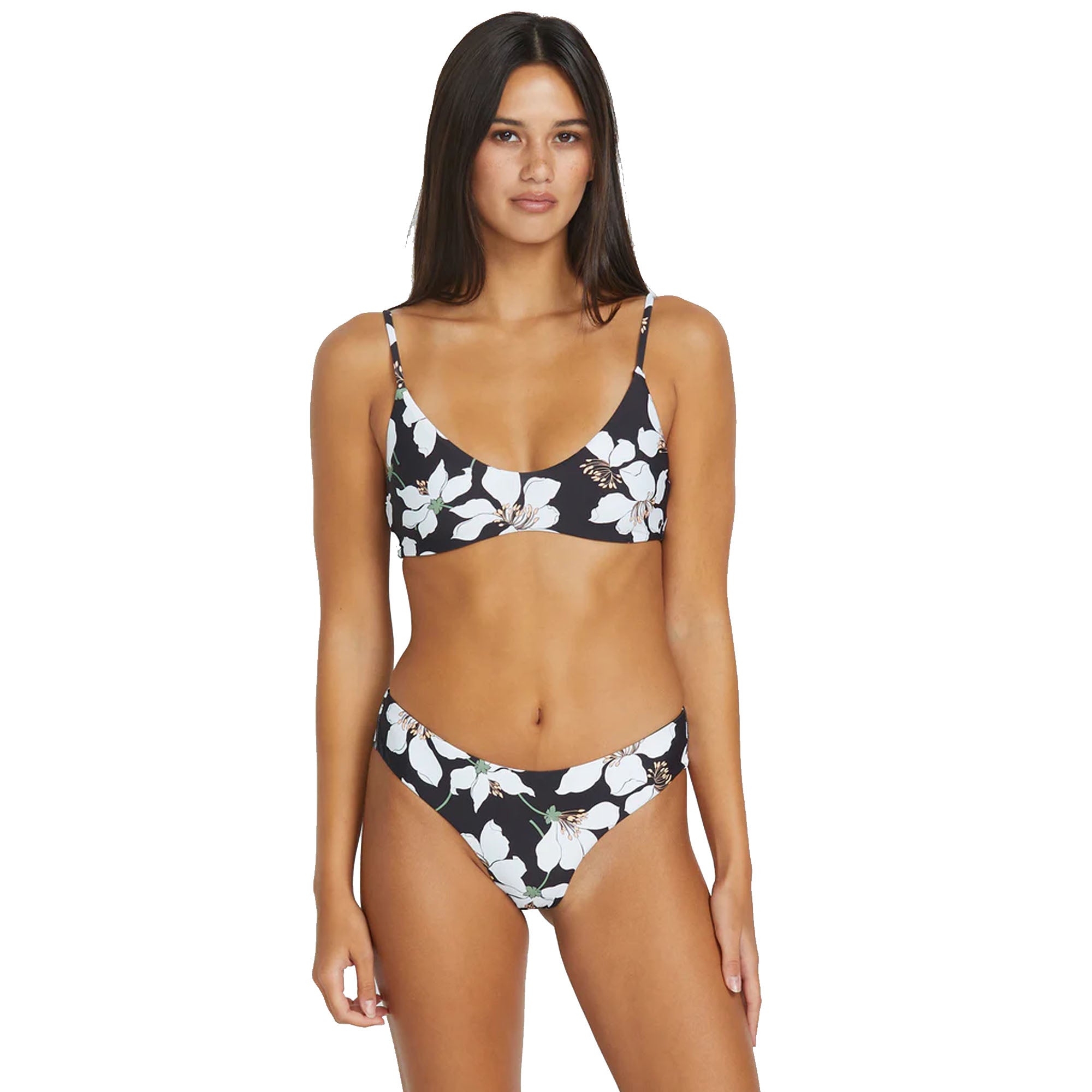 Volcom Midnight Lily Cheekini Women's Bikini Bottom - Black