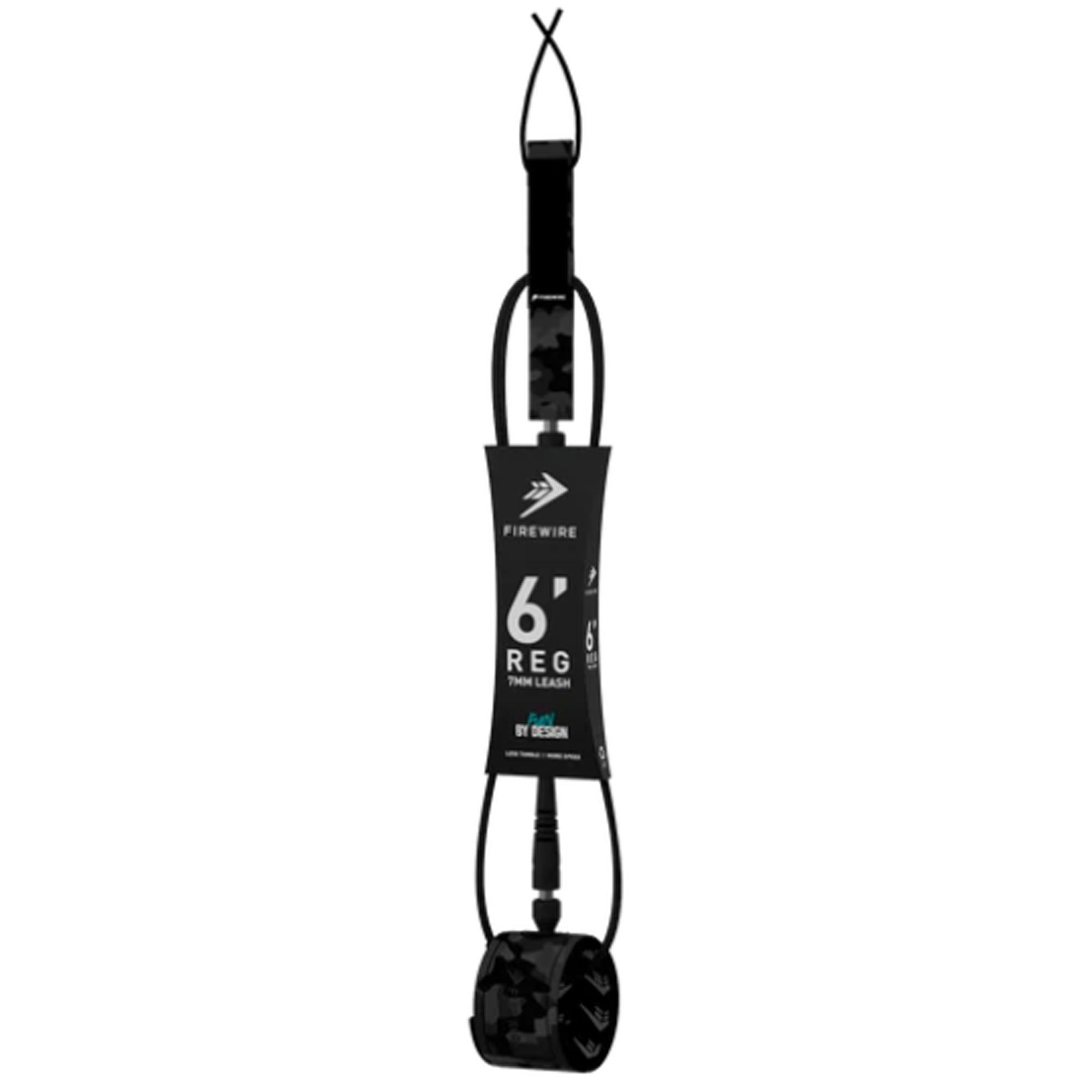 Firewire All Day 6' Surfboard Leash - Black Camo