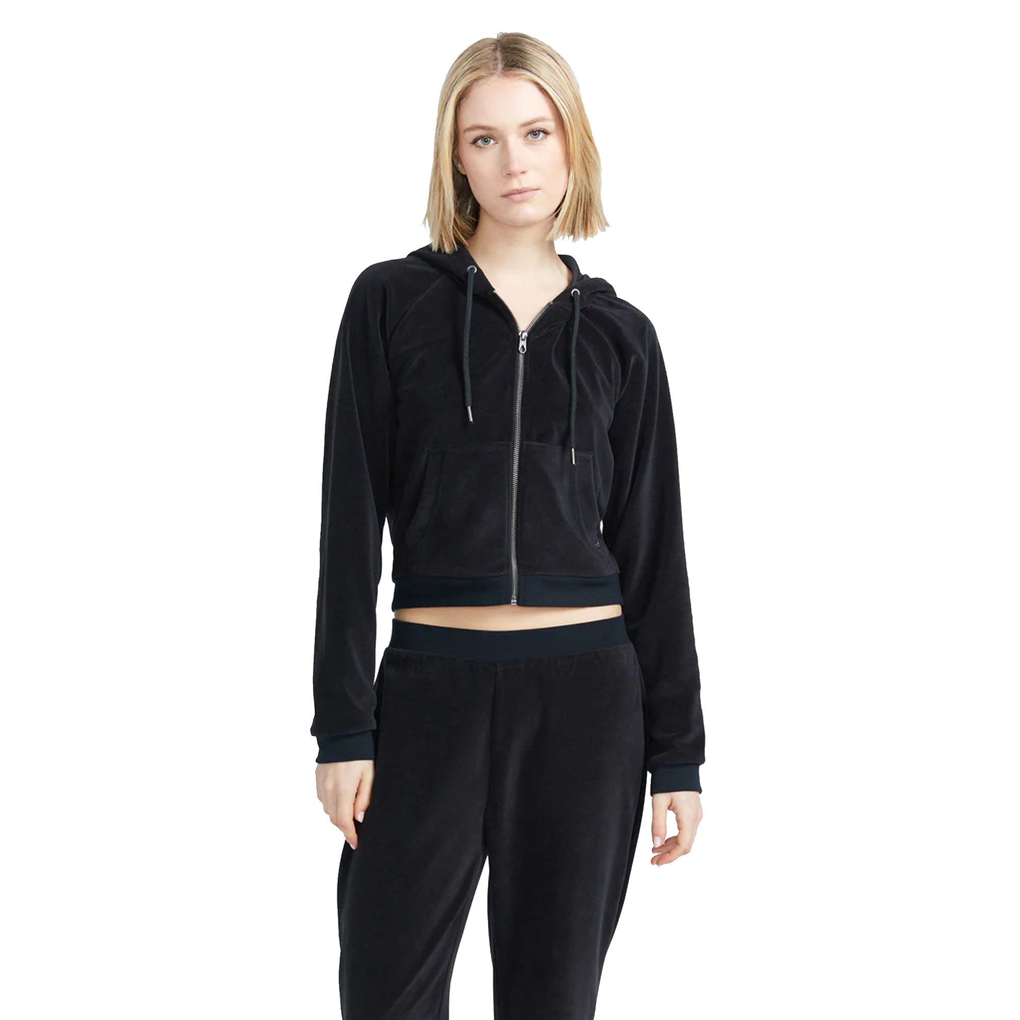 Volcom Lived In Lounge Velour Zip Women's Hoodie - Black