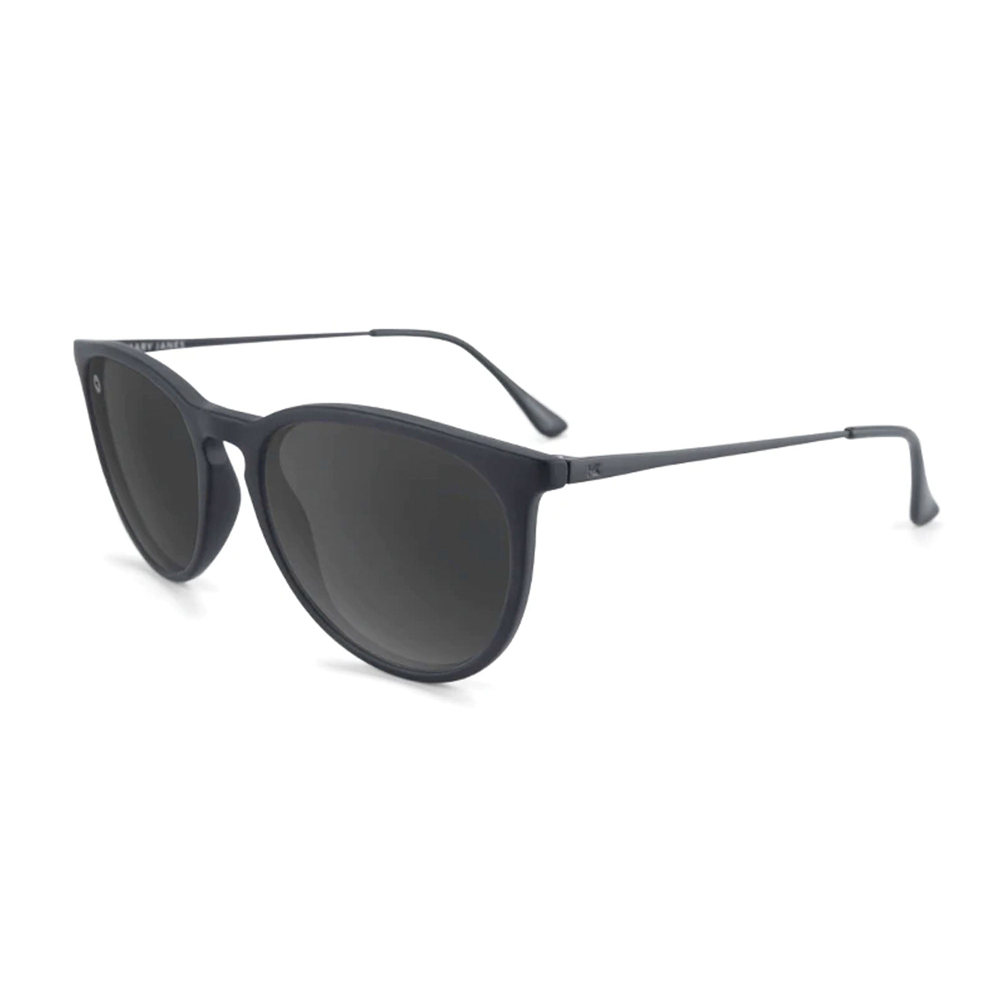 Knockaround Mary Janes Women's Sunglasses - Black On Black/Smoke Polarized