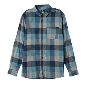 Quiksilver Motherfly Youth Boy's L/S Flannel - Blue