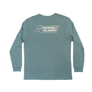 Channel Islands Solid Flag Crew Men's L/S Shirt - Blue Haze