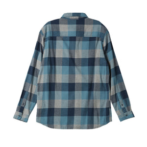 Quiksilver Motherfly Youth Boy's L/S Flannel - Blue