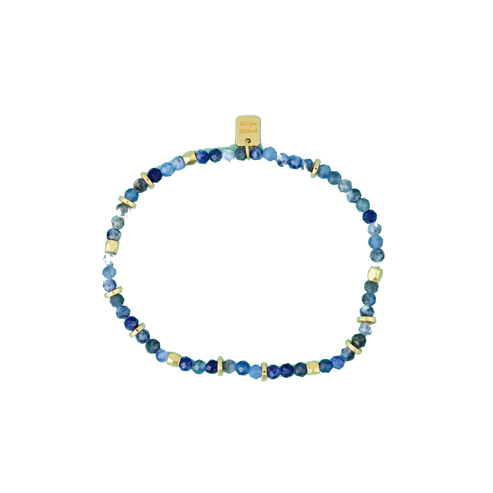 Pura Vida Surfrider Foundation Sea Stone Stretch Bracelet - Gold