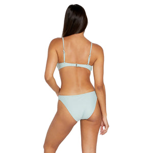 Volcom Simply Solid Cropped Women's Bikini Top - Sea Glass