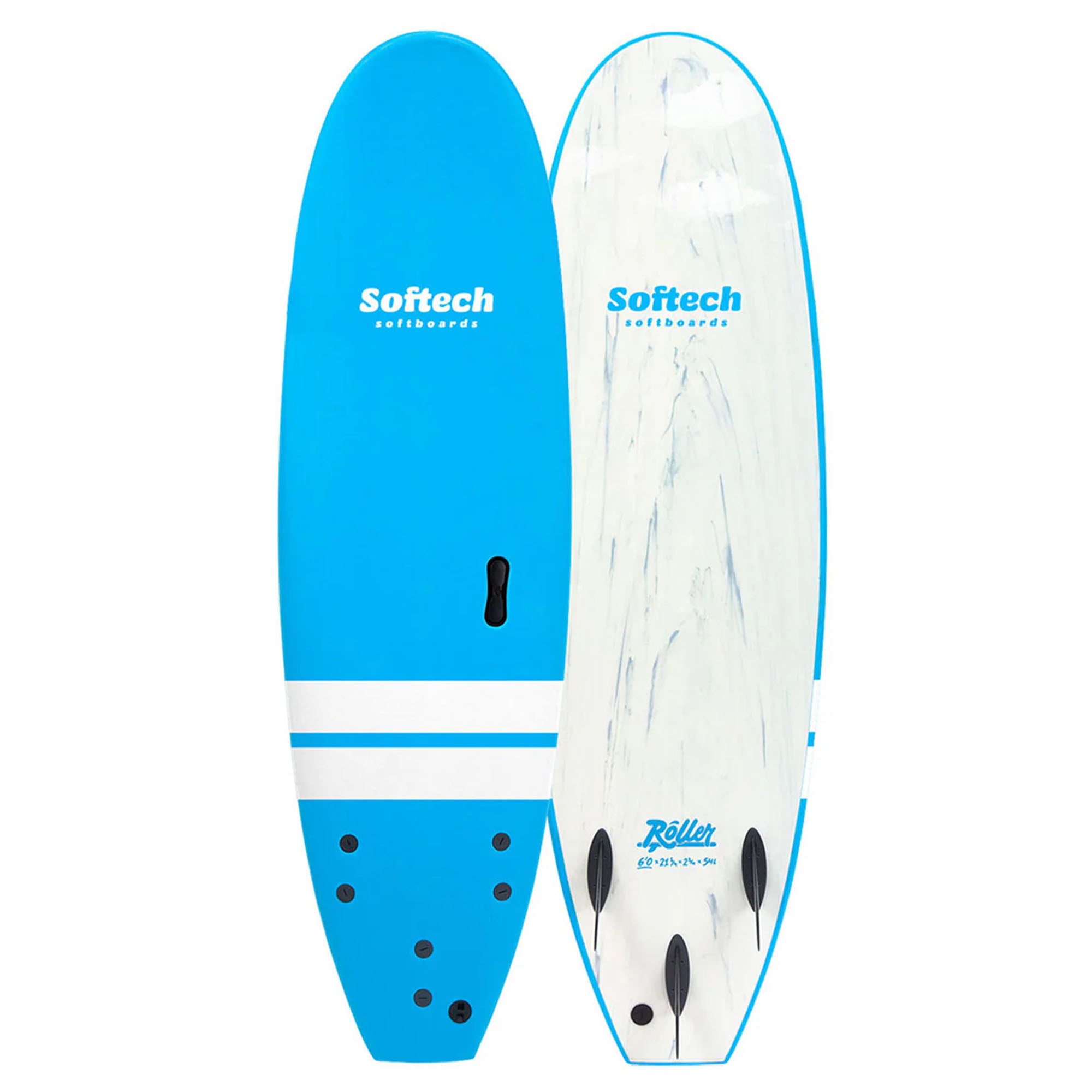 Softech Roller 7'6 Soft Surfboard - Blue