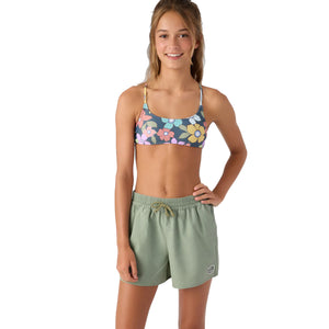 O'Neill Boneyard 3" Youth Girl's Boardshorts - Oil Green