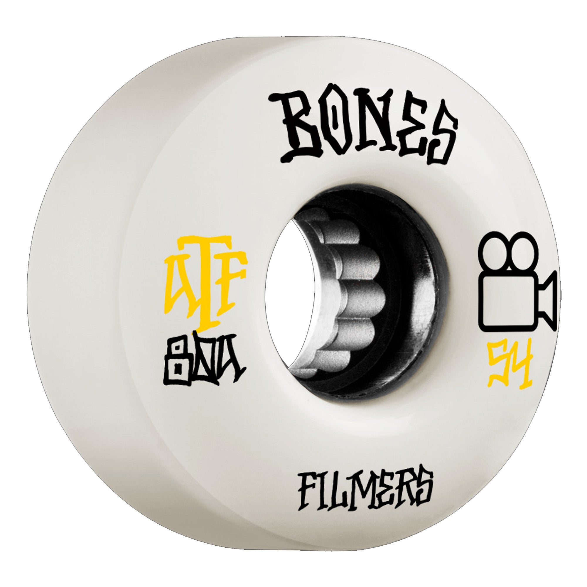 Bones ATF Filmers 54mm 80a Skateboard Wheels - White