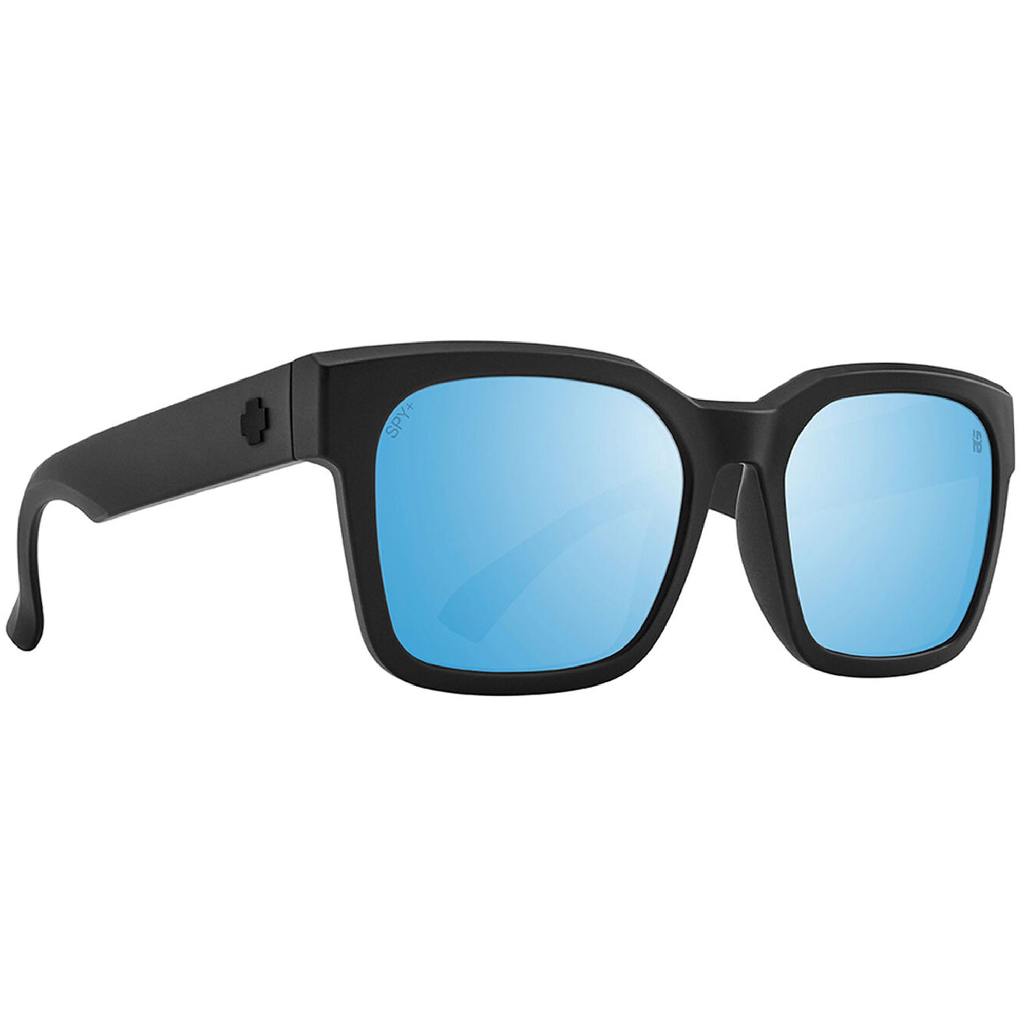 Spy Desa Women's Sunglasses - Matte Black/Happy Boost Ice Blue Mirror Polarized