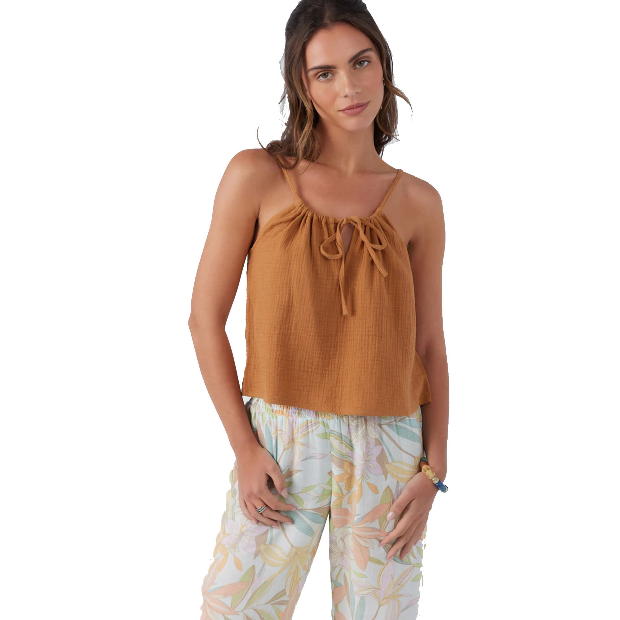 O'Neill Anya Double Gauze Women's Tank Top - Brown