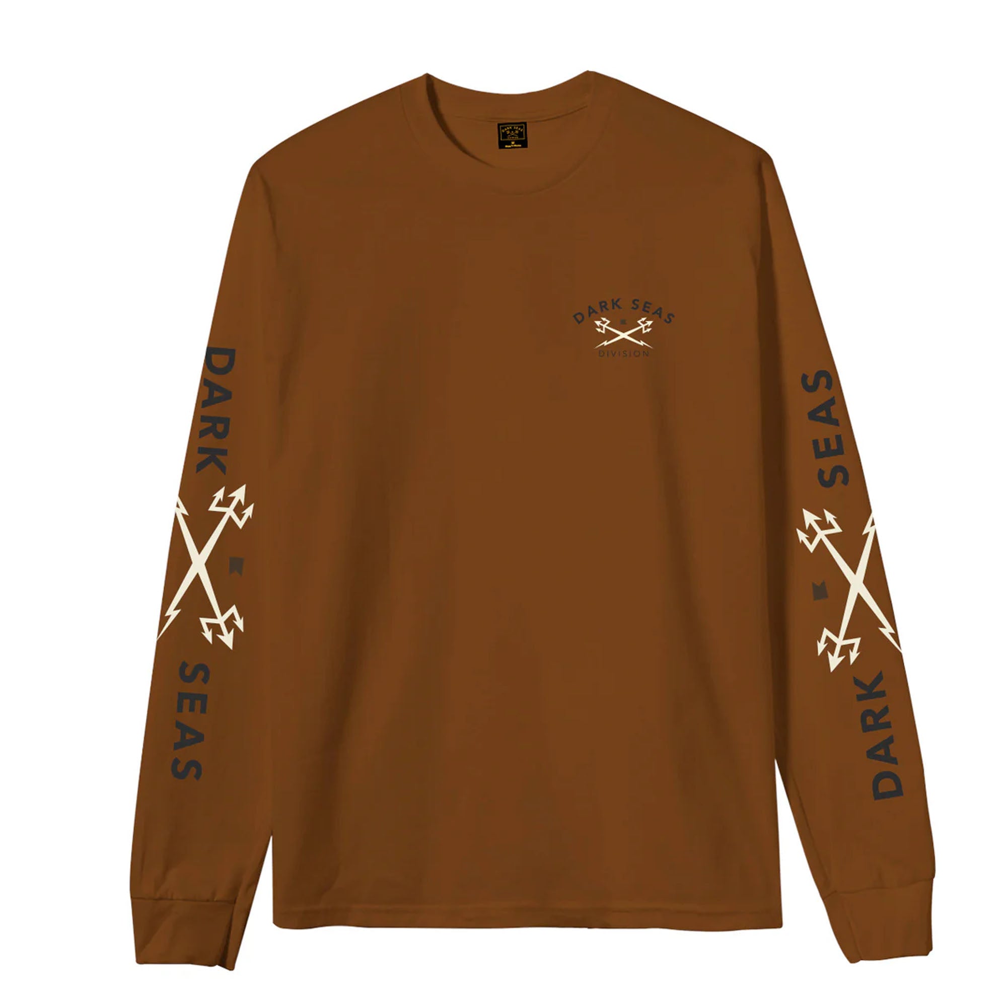 Dark Seas Headmaster Men's L/S T-Shirt - Brown Sugar