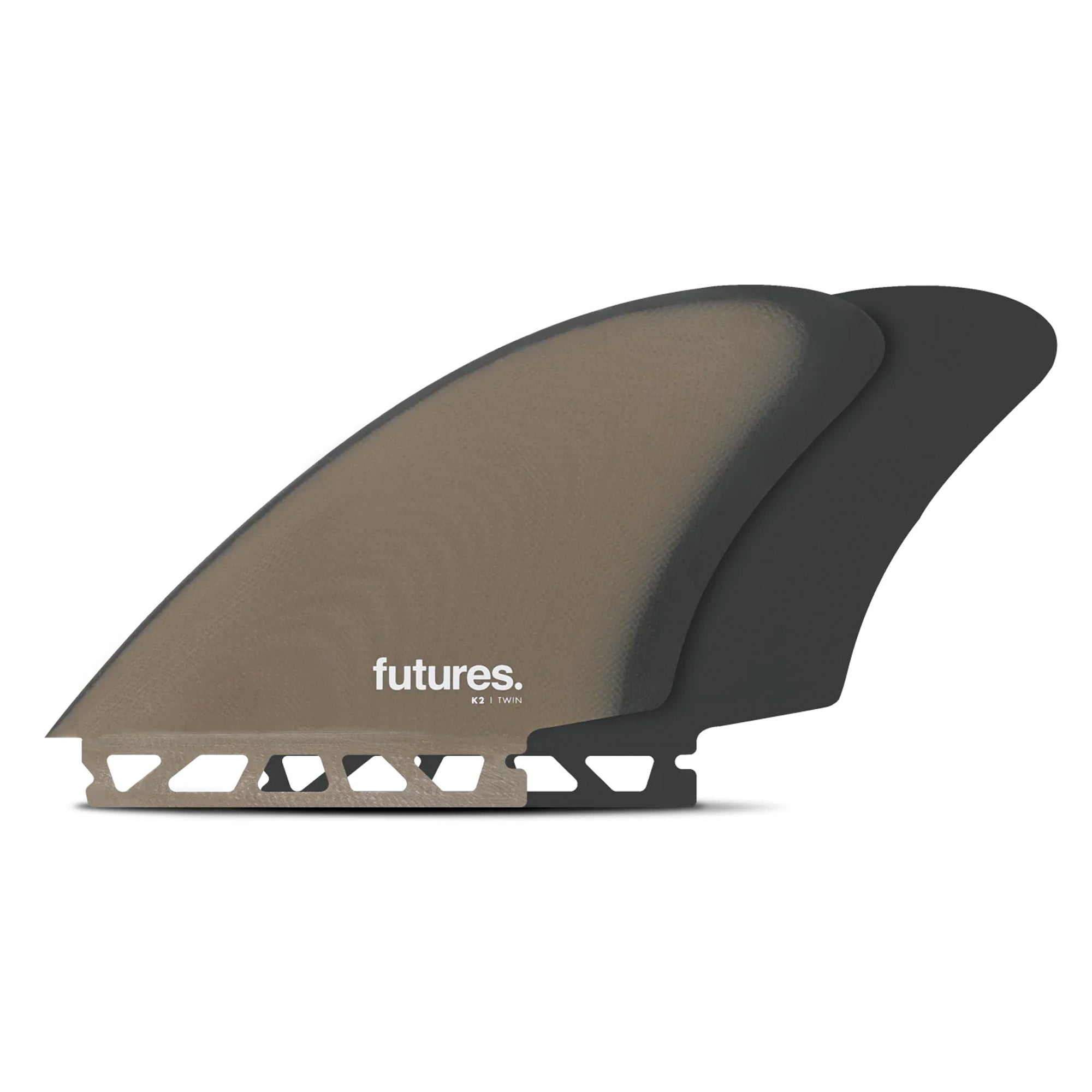 Futures K2 FG Keel Twin Surfboard Fins - Brown