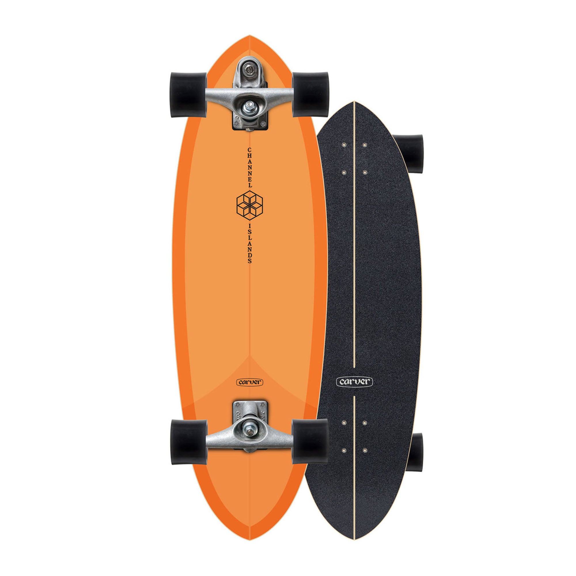 Carver X Channel Islands C7 Mid Orange 31.75" Surfskate Skateboard