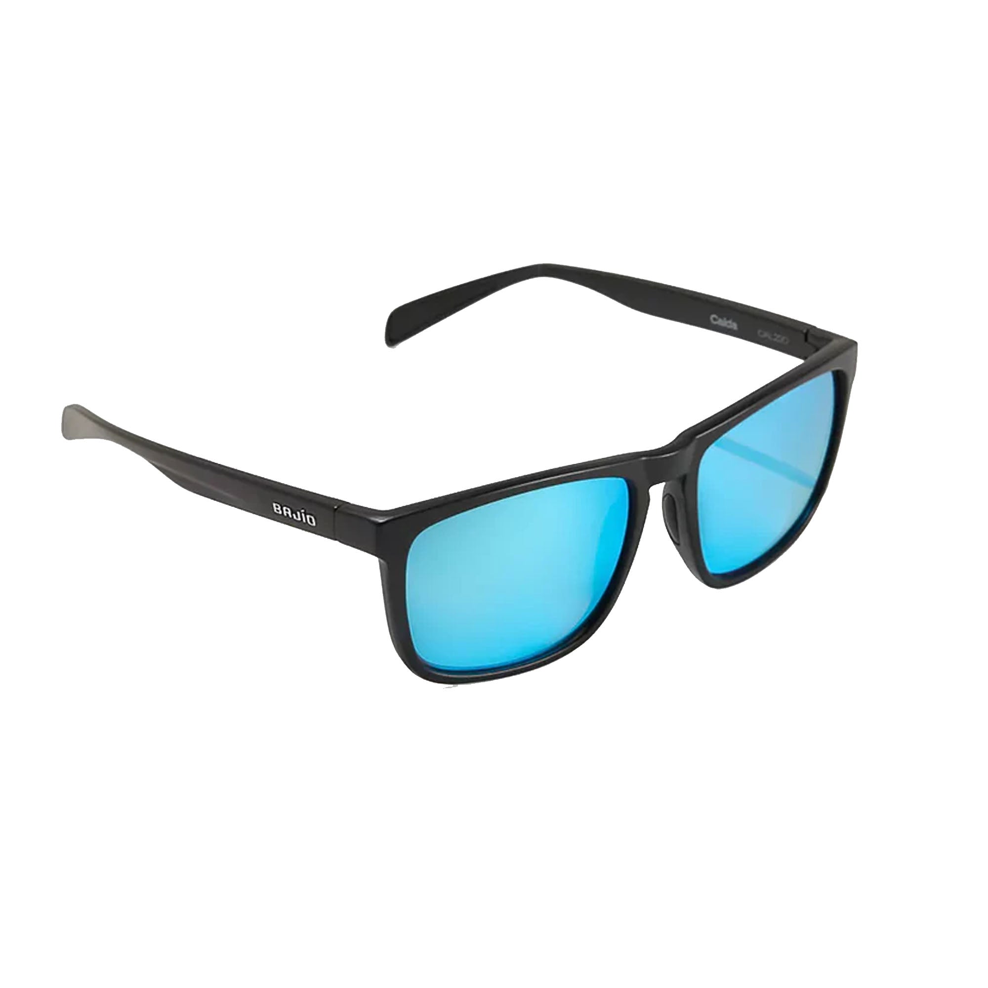 Bajio Calda Small Men's Sunglasses - Black Matte/Blue Mirror Polarized