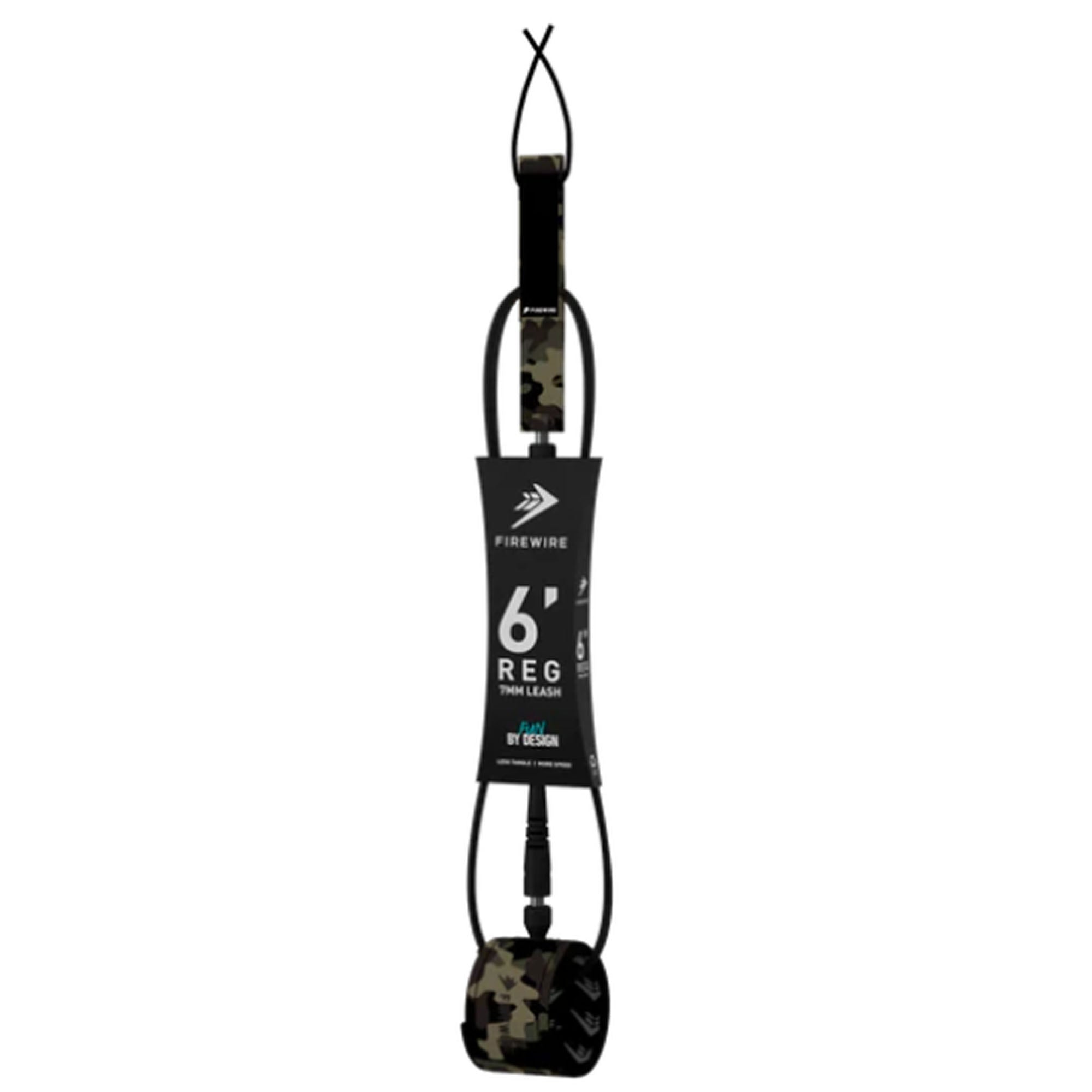 Firewire All Day 6' Surfboard Leash - Camo