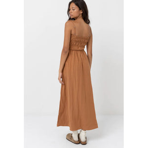 Rhythm Classic Shirred Midi Women's Dress