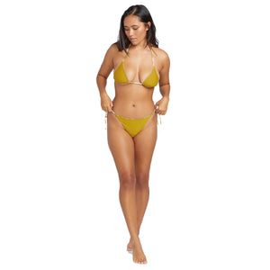 Volcom Pretty Daze Reversible Cheekini Women's Bikini Bottoms - Moss