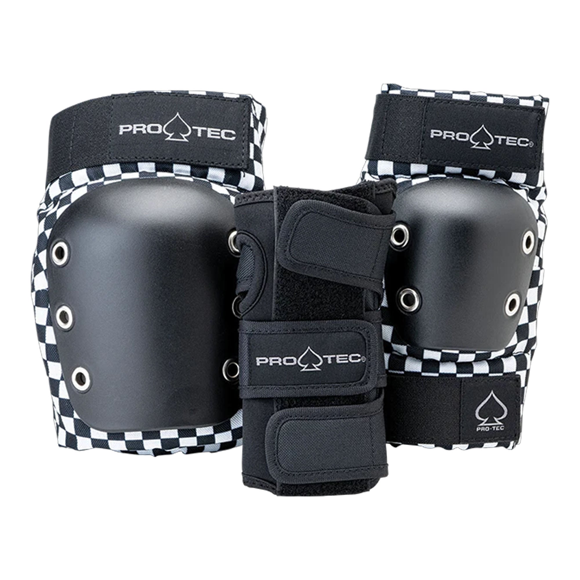 Pro-Tec Jr. Street Gear Youth 3-Pack Pad Set - Checkered