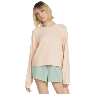 Volcom Lil Frenchie Raglan Women's L/S Sweater - Champagne Gold