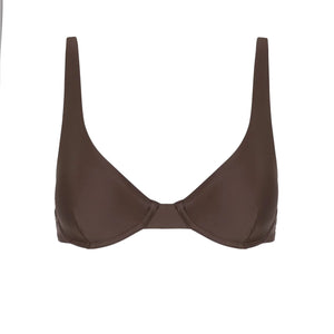 Rhythm Classic Underwire Women's Bikini Top - Chocolate