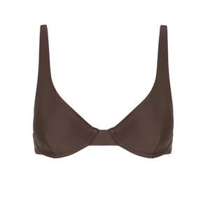 Rhythm Classic Underwire Women's Bikini Top - Chocolate