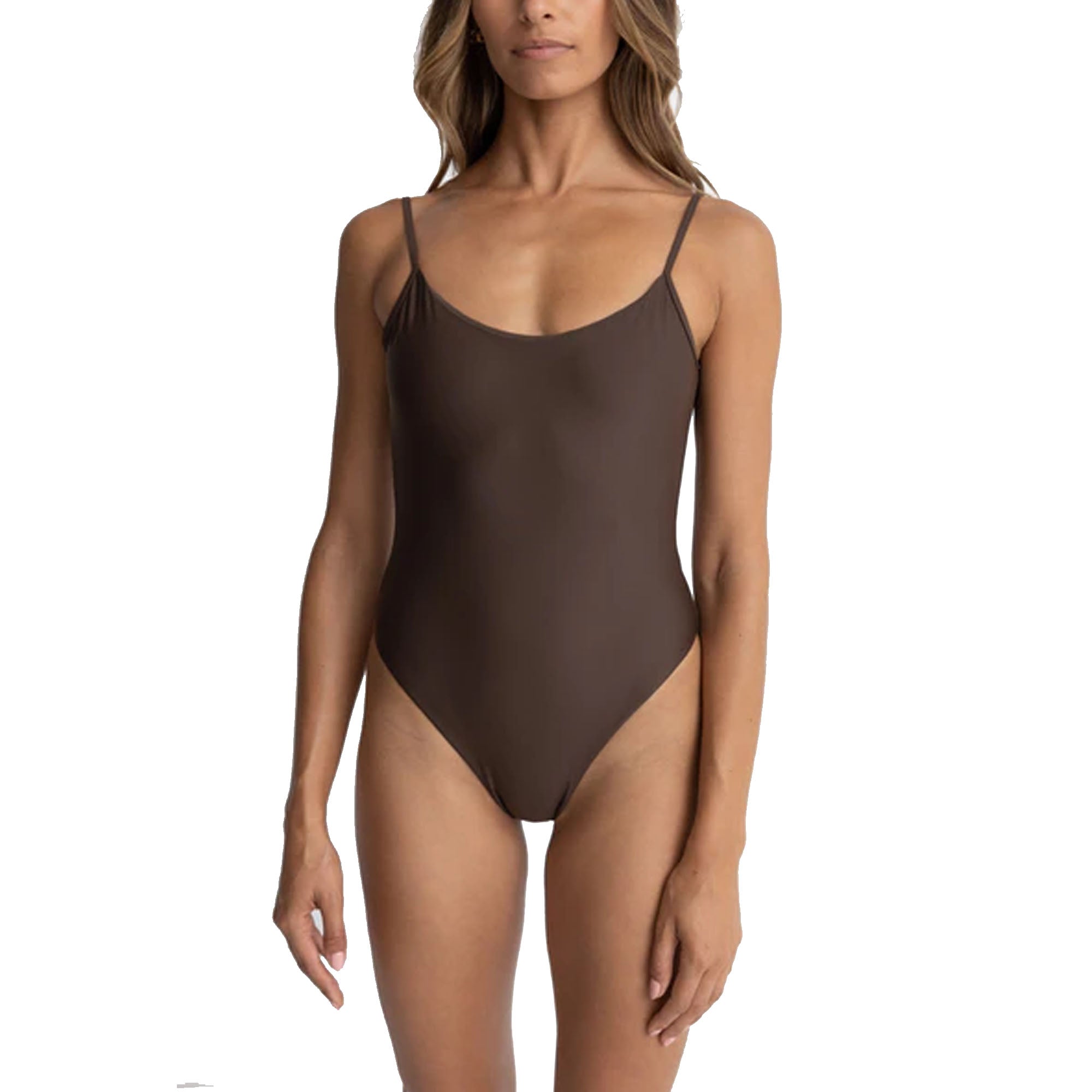 Rhythm Classic Minimal One Piece Women's Swimsuit - Chocolate