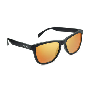 Nectar Chucktown Men's Sunglasses - Matte Black/Orange Mirror