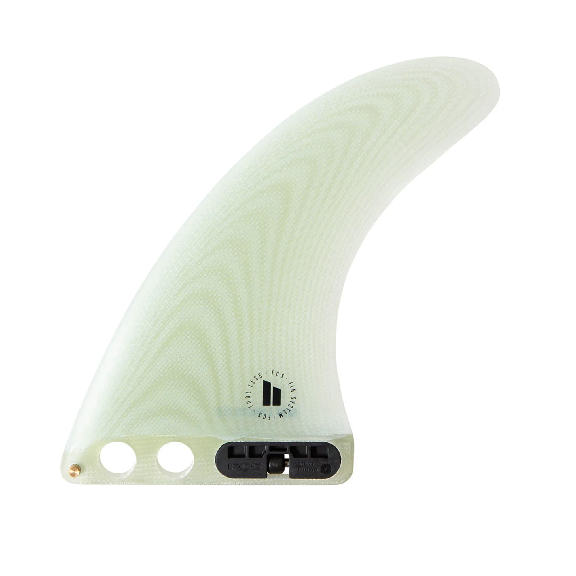 FCS II Mid Single Performance Glass Longboard Fin - 7"/Clear